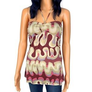 Vintage Y2K Charlotte Russe Funky Strapless Halter Top